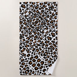 Toalha De Praia Padrão de Impressão de Pelo de Gato Grande Leopard