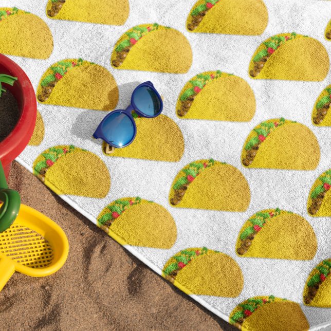 Toalha De Praia Padrão de impressão de taco de verão divertido (Criador carregado)