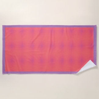 Toalha De Praia Padrão de Pink e Roxo Suave