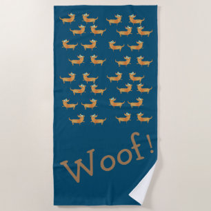 Toalha De Praia Padrão de salsicha