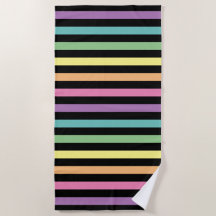 Padrão de Stripes Cotovelo e Preto do Pastel