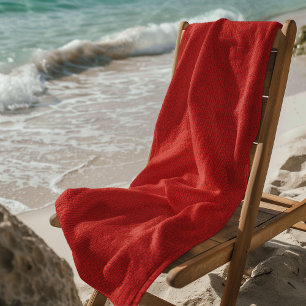 Toalha De Praia Padrão de Textura Vermelha Sólido do Mosaico