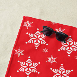 Toalha De Praia Padrão do Floco de Neve, Flocos de Neve Brancos, N