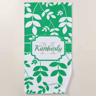 Toalha De Praia Padrão Floral Bonito