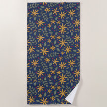 Padrão Floral Dourado Desenho Botânico