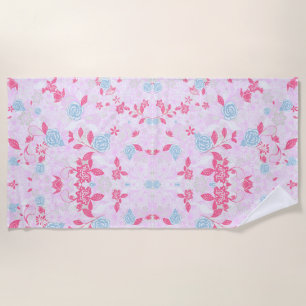 Toalha De Praia Padrão floral pastel colorido bonito Pequeno Sneak