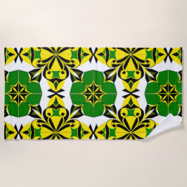 Toalha De Praia Padrão Geométrico Abstrato