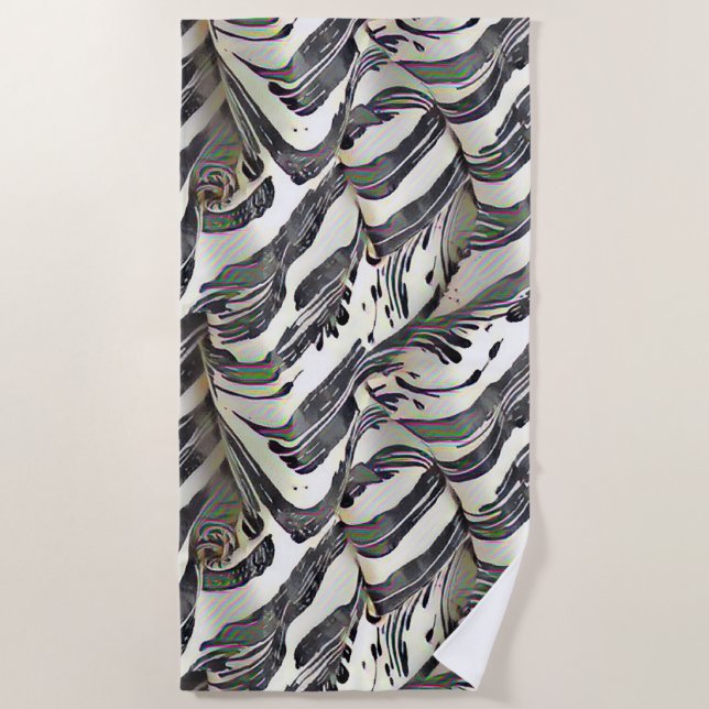 Toalha De Praia Padrão geométrico abstrato moderno design 38 (Frente)