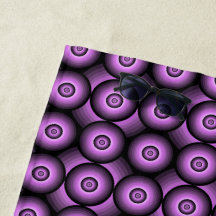 Padrão geométrico roxo de círculo retrô