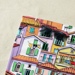 Toalha De Praia Padrão legal para arte colorida e divertida de ver
