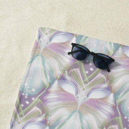 Toalha De Praia Padrão Pastel Purple Oracle Owl