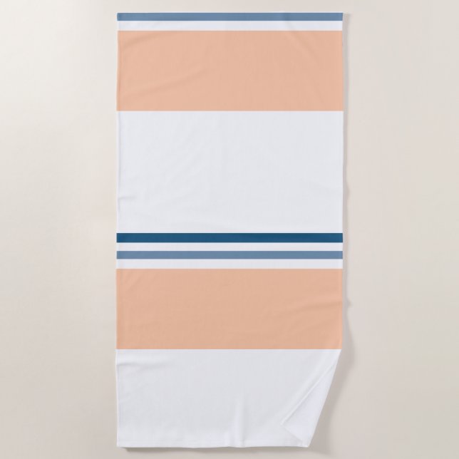 Toalha De Praia Padrão Preppy Moderno (Frente)