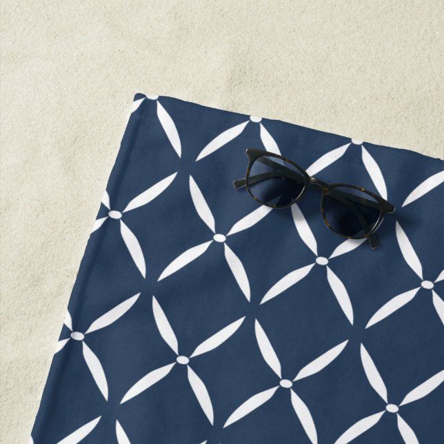 Toalha De Praia Padrão Preppy Moderno (In Situ)