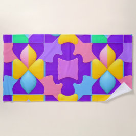 Toalha De Praia Padrões Abstrato geométricos coloridos