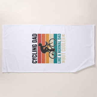 Toalha De Praia Pai Ciclista Camisa de Pai Ciclista Vintage Design