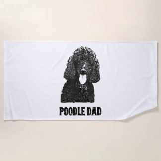 Toalha De Praia Pai de Poodle Mens - Pai de Poodle Padrão