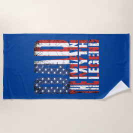 TOALHA DE PRAIA PAI O HOMEM O MITO A LENDA BANDEIRA AMERICANA