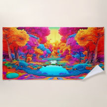 Paisagem de Fantasia Colorida