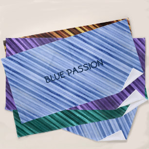 Toalha De Praia Paixão Azul Diagonal Striped Personalizada