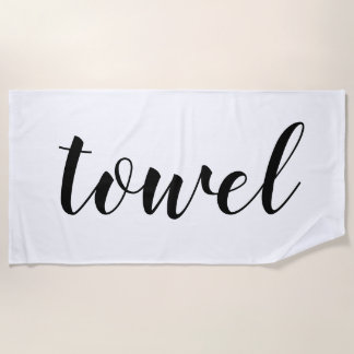 Toalha De Praia Palavra literal engraçada personalizável