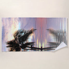 Toalha De Praia Palm Tree in Bay Beach Towel