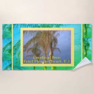 Toalha De Praia Palm Trees N.J. Beach Towel
