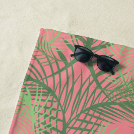Toalha De Praia Palm Trees Summer Tropical Beach Green