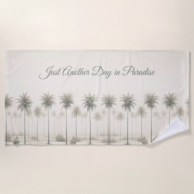 Toalha De Praia Palmas em Miami (Frente)