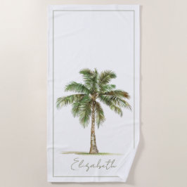 Toalha De Praia Palmeira Costeira Personalizada