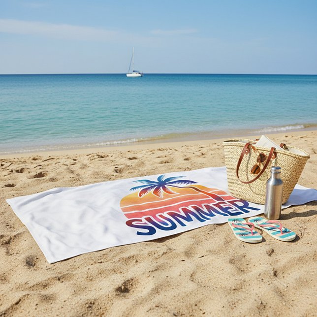 Toalha De Praia Palmeira de Verão (Criador carregado)