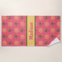 Palmeiras bonitos & sóis, no rosa personalizado