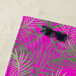 Toalha De Praia Palmeiras de Verão Neon Tropical Praia