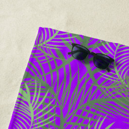 Toalha De Praia Palmeiras Verão Neon Tropical Praia