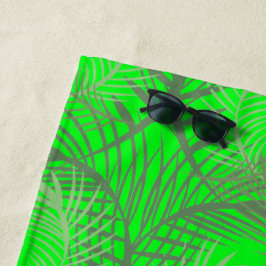 Toalha De Praia Palmeiras Verão Neon Tropical Praia