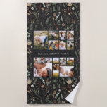 Toalha De Praia pampas fotobotânicas preto moderno elegante 17<br><div class="desc">Na moda preto moderno botânico floral elegante moderno e contemporâneo,  preto,  personalizado 17 multidesign de fotografia</div>