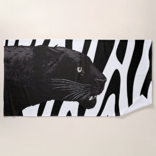 Toalha De Praia Pantera Negra por Toshi Yoshida Wood Wall Art