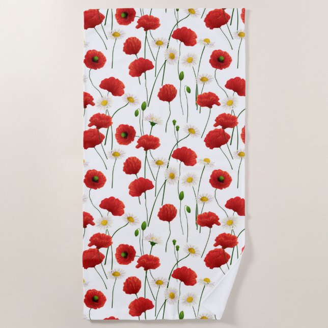 Toalha De Praia Papagaios e margaridas (Frente)