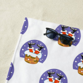 Toalha De Praia Papai Noel na Chaminé, Neve, Natal, Ano Novo