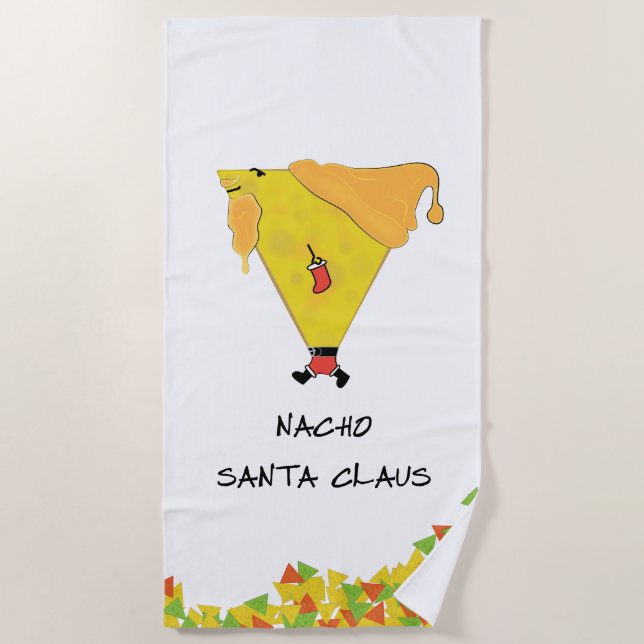 Toalha De Praia Papais noeis Nacho com Chips (Frente)