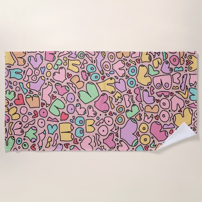 Toalha De Praia Papel de embrulho (Frente)