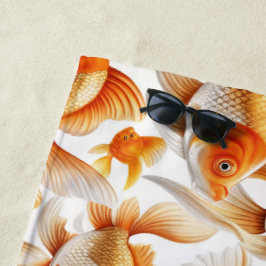 Toalha De Praia Papel de parede e cortina de padrão Goldfish