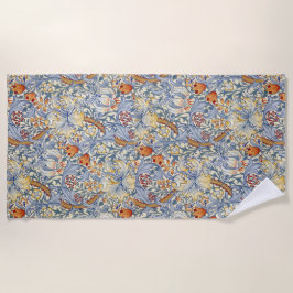 Toalha De Praia Papel de parede vitoriano Gold Lily de William Mor