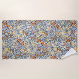 Toalha De Praia Papel de parede vitoriano Gold Lily de William Mor