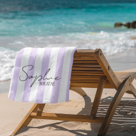 Toalha de Praia para Noiva Personalizada | Listras