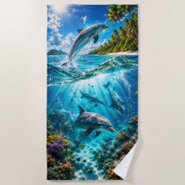 Toalha de Praia Paraíso dos Golfinhos