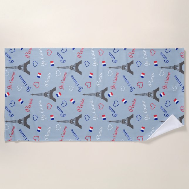 Toalha De Praia Paris (Frente)