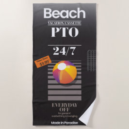 Toalha De Praia Paródia de VHS em Branco 'Fita Adesiva' Praia de F