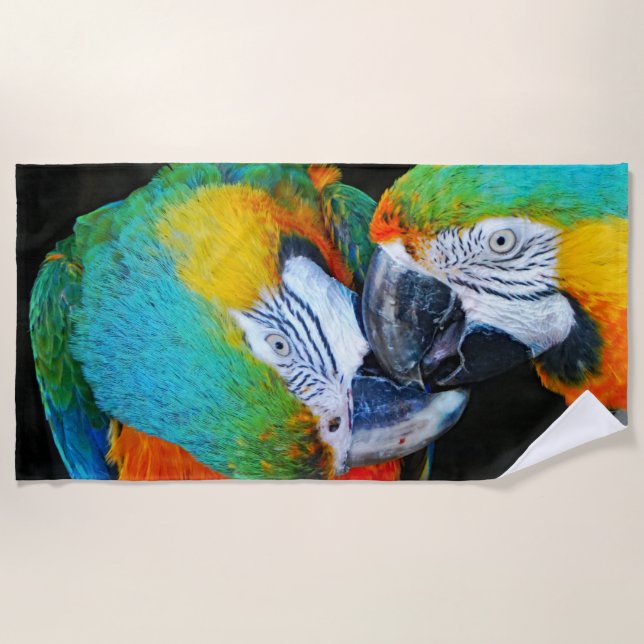 Toalha De Praia Parrots - Best friends (Frente)