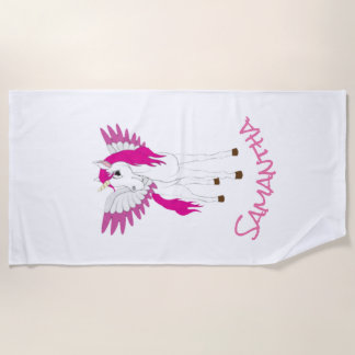 Toalha De Praia Partido Wing Unicorn Rainbow Beach Towel