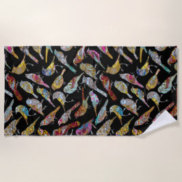 Toalha De Praia Pássaros Dançantes Legança Única